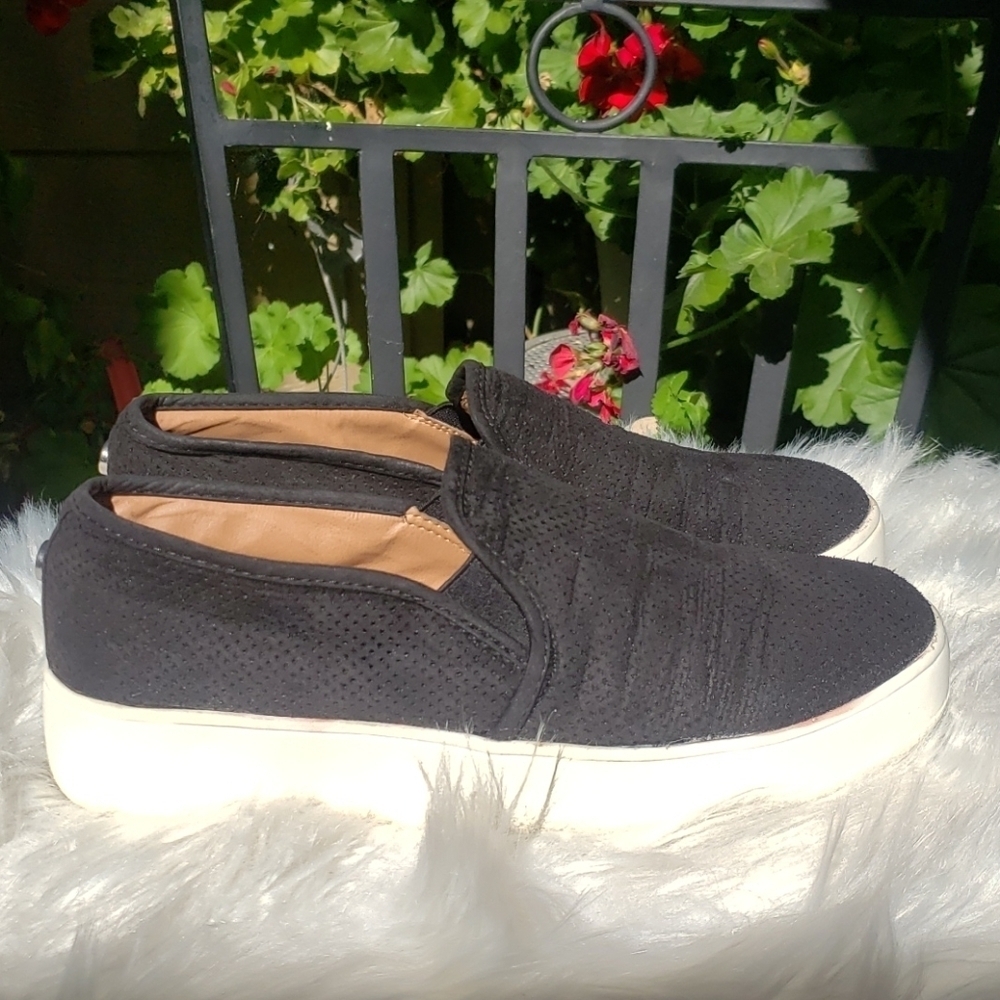 Steve Madden Gracy black suede platform sneakers